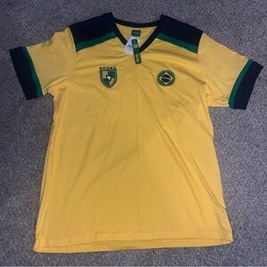 Vtg Trilha Mix Brazil Brazil National Team Soccer Jersey Yellow Shirt GG XL NWT